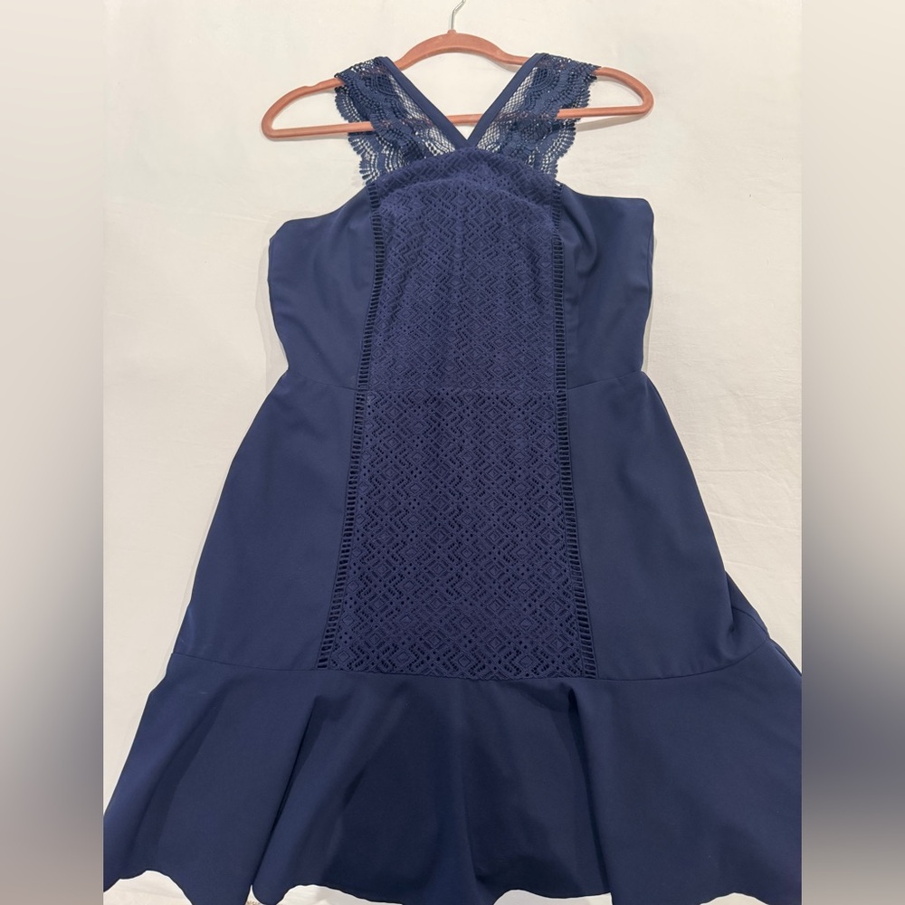 Greylin Midnight Blue Lace Dress